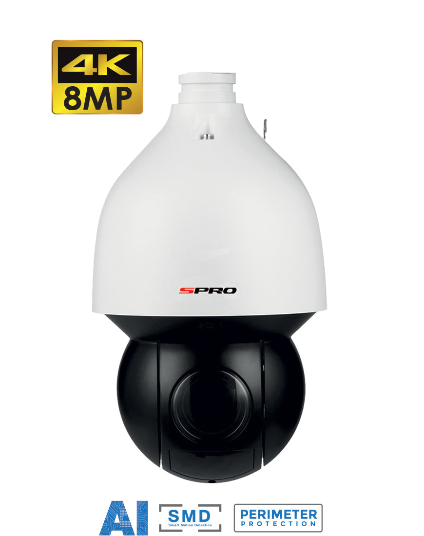 SPRO 8 MP alarmtracking IP PTZ met 25x zoom DHIPPTZ80/25XR-AI-V2 SPRO 8 MP PTZ met 25x zoom