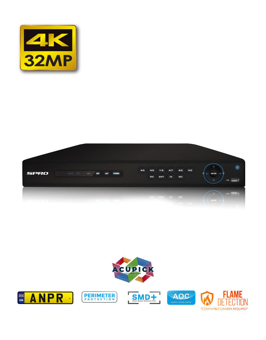 SPRO - 32 KANAAL 4K DHIPNVR32-A8