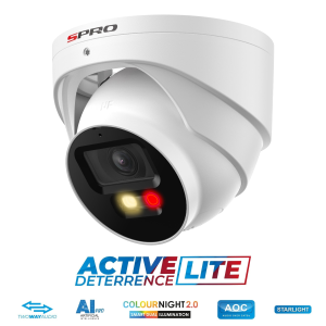 SPRO 4MP IP Turret Active Deterrence DHIPD40/28LRW-MS