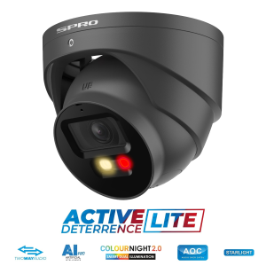 SPRO 4MP IP Turret Active Deterrence LITE with COLOUR NIGHT 2.0